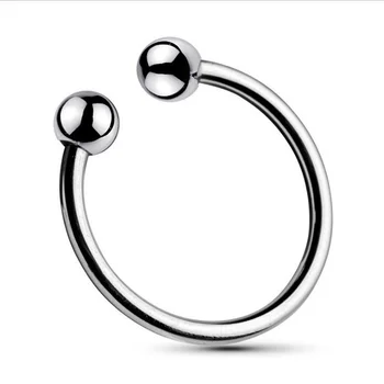 New Male Metal Stainless Steel Penis Ring Top Quality Metal Bdsm Stretcher Delay Ejaculation Sex Toys Bondage Ball Scrotum 5