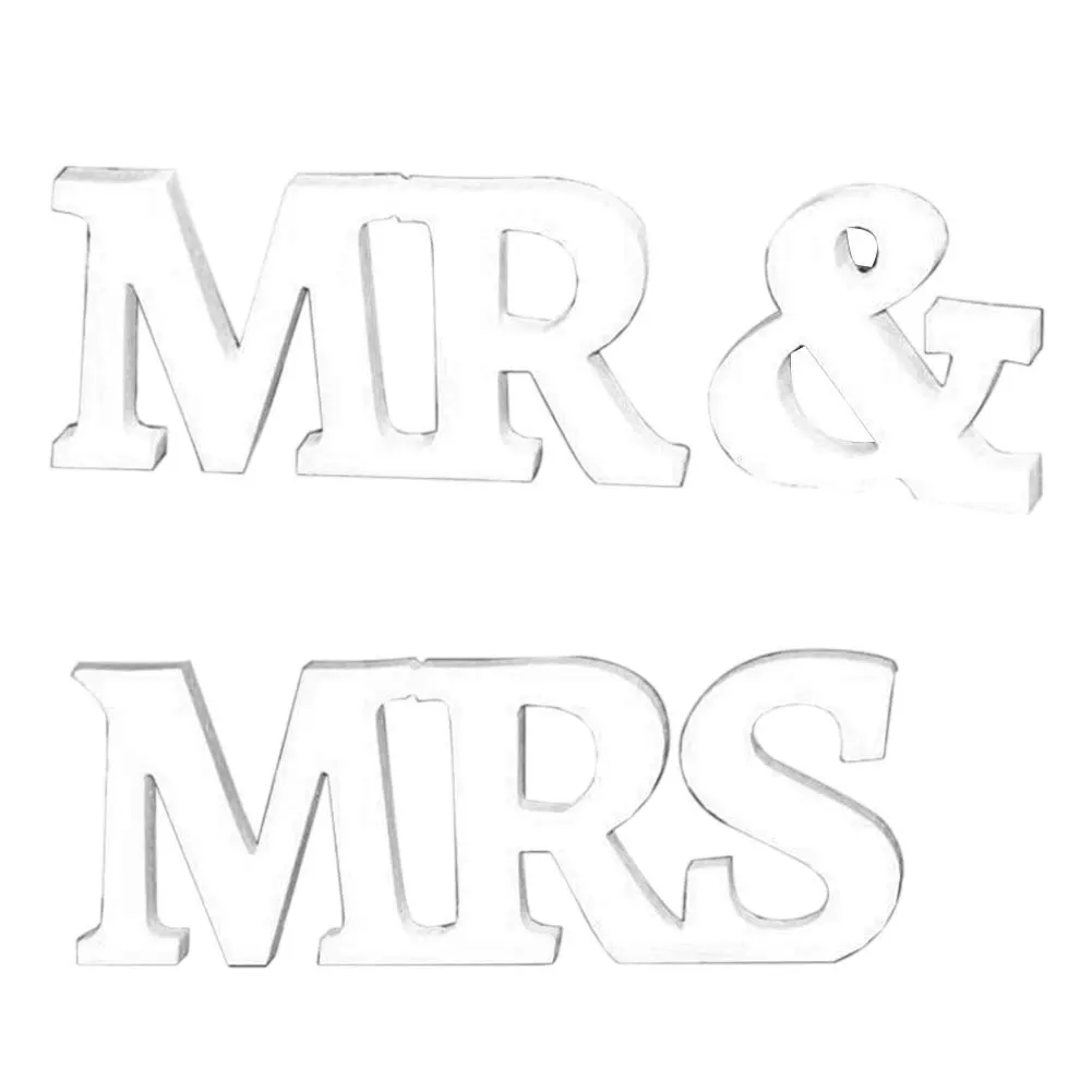 

Mr And Mrs Sign Wooden English Alphabet Home Standing Wedding Modern Decorations Ornaments Bar Crafts Table Letters Art
