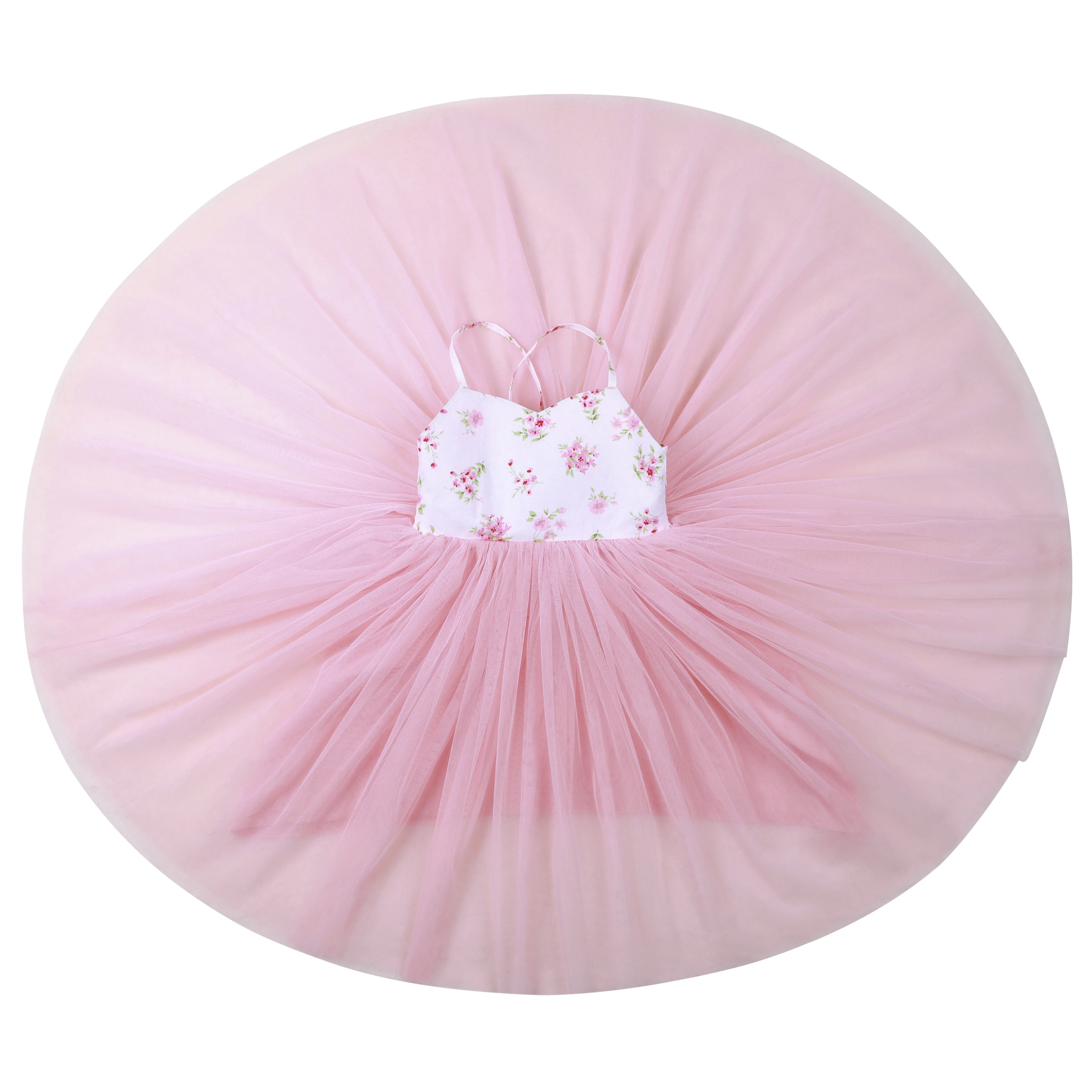 Flofallzique/платья для маленьких девочек; винтажные розовые вечерние платья-пачки с цветочным принтом на бретельках для малышей; милая детская одежда; От 1 до 10 лет