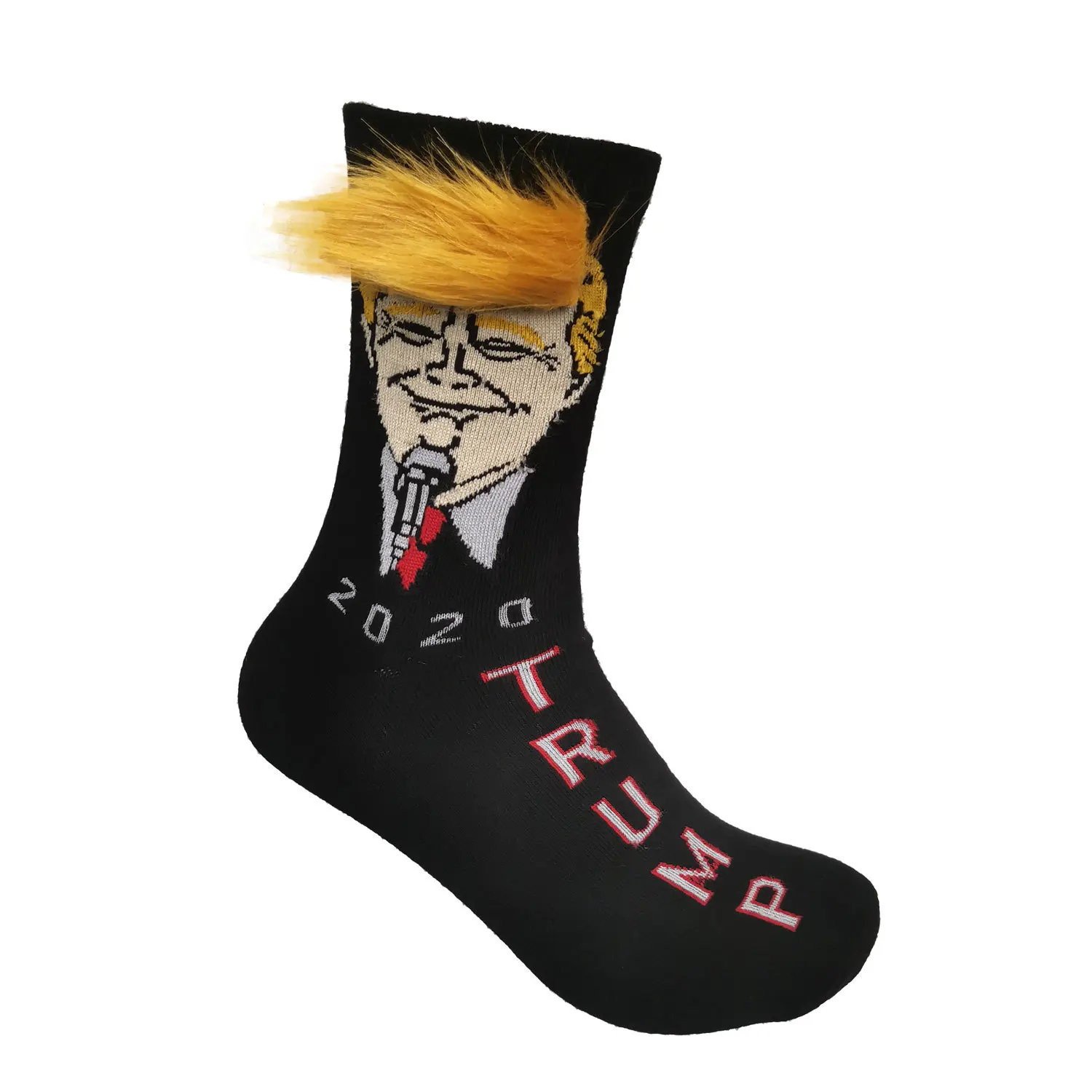 Дональд Трамп носки Веселые с 3D поддельные волосы цвета блонд нового модного дизайна, контактные линзы, носки в стиле хип-хоп, 2-цветные шт./пара