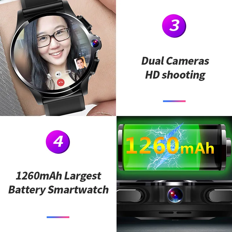 Смарт часы Allcall Awatch GT 1 6 дюйма TFT IPS BT4.0 Face ID двойная камера 3 ГБ 32 аккумулятор 1260 мАч