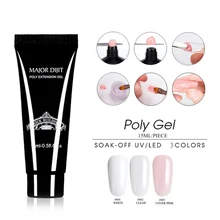 15 мл полигель Для Ногтей Стойкий лак для ногтей кристалл желе УФ-лампа расширение художественное оформление ногтей инструменты для маникюра