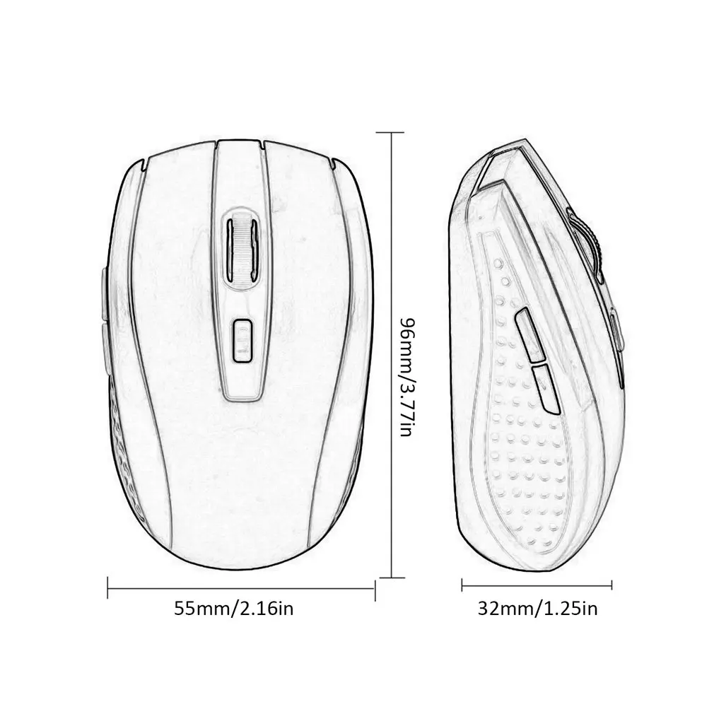 Беспроводная мышь, компьютерная Bluetooth мышь, регулируемая беспроводная мышь dpi, 2,4 ГГц, USB, оптическая мышь для ноутбука, ПК
