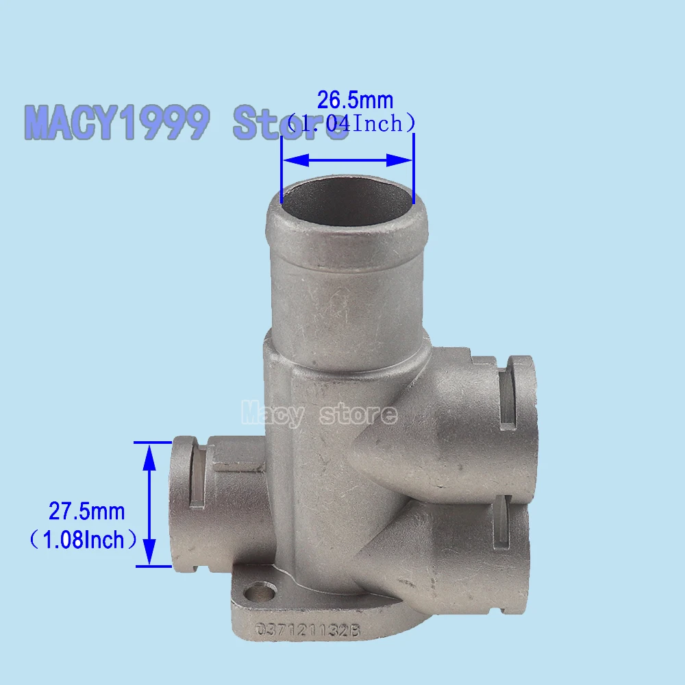 Aluminium Engine Cooling Radiator Coolant Hose Quick Connector for Saloon Passast Golf Transporter Jetta 037 121 132B1 aluminum radiator,engine radiator hose connector