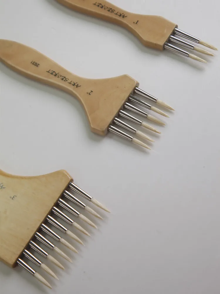 Artsecret Fork Head Oil Paintbrush 2029 2031 Three Five Or Ten Bristle