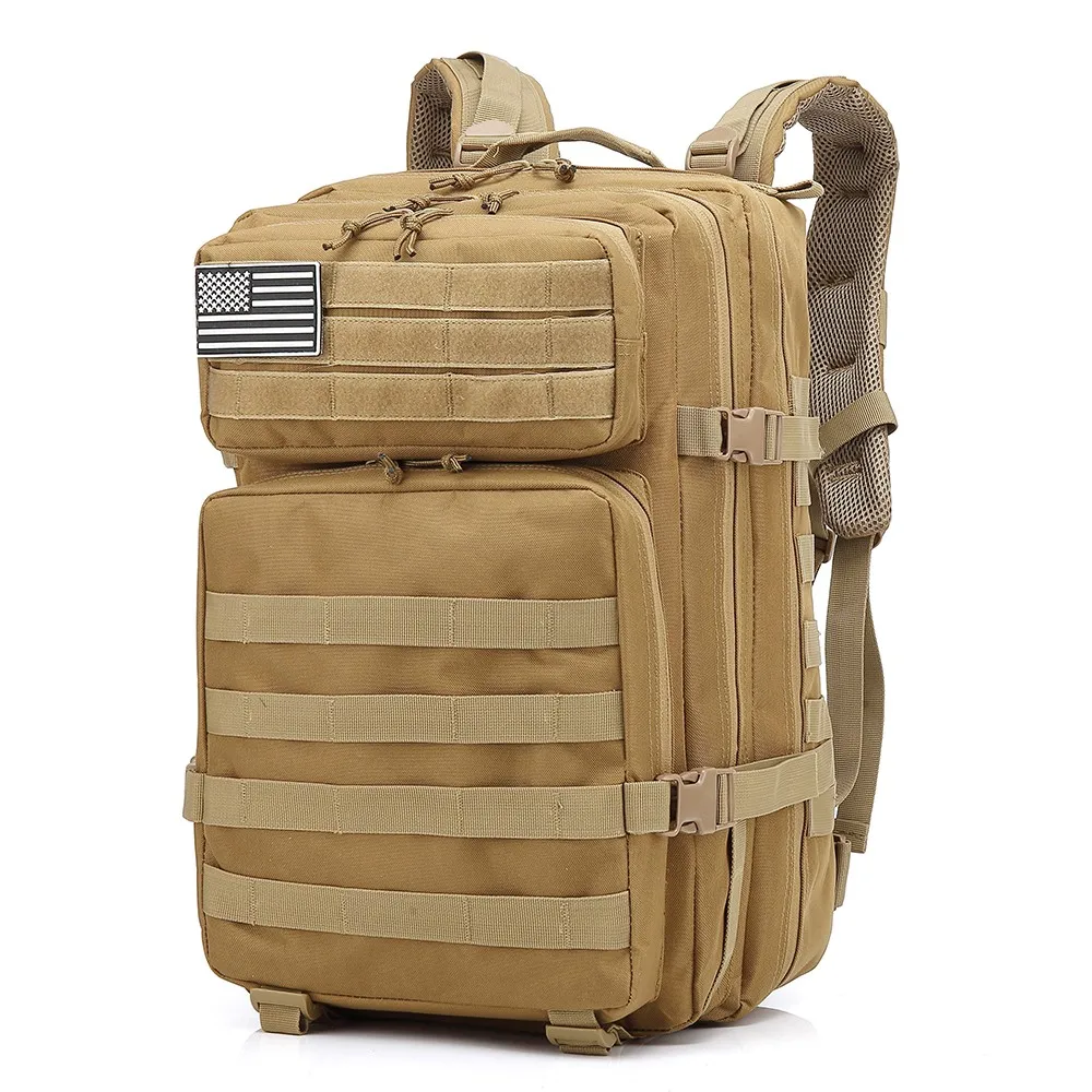 Tan 900D тактический рюкзак военный Molle сумка водонепроницаемый Штурмовой Рюкзак Пакет сумка для компьютера Кемпинг Туризм Охота альпинизм рюкзак - Цвет: Tan