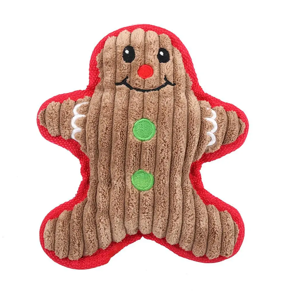Little snowman AsyPets Рождественская серия Милая мультяшная устойчивая к укусам Жевательная плюшевая игрушка для домашних животных собак - Цвет: Little snowman