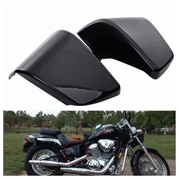 

Motorcycle Black Chrome Battery Side Fairing Covers Cap For Honda Shadow ACE VT400 VT750 1997-2003 1998 1999 2000 2001 2002