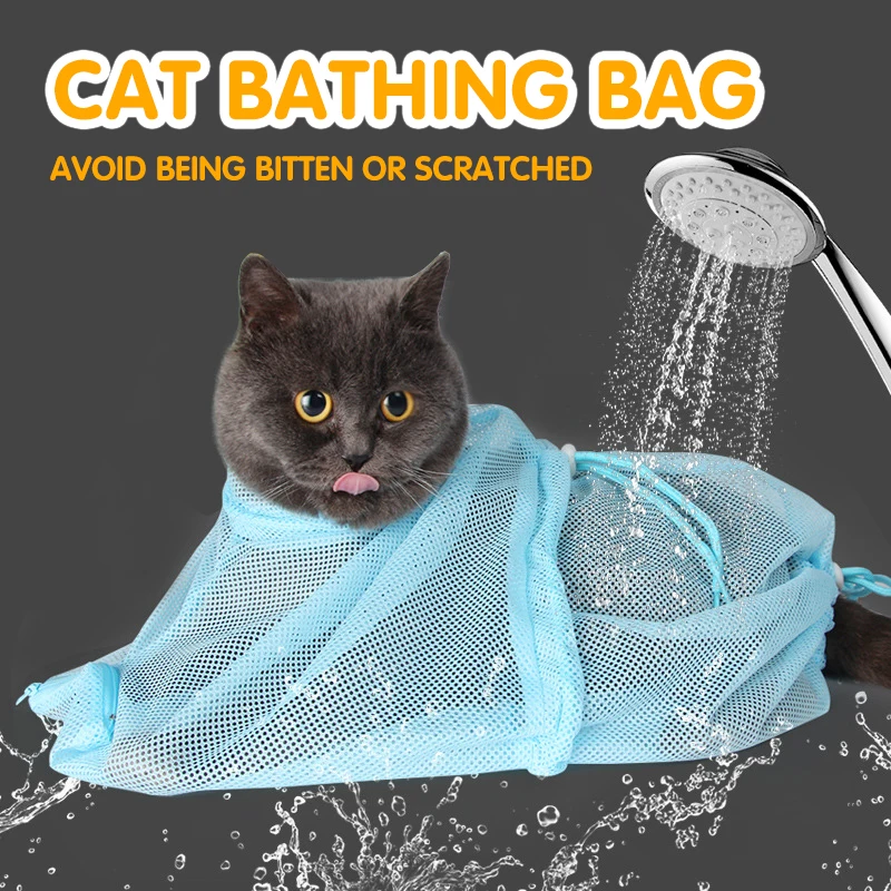 Mesh Cat Grooming Bath-Bag Cat Anti Scratch Bite Bag Trimming Injecting Restraint Washing Bags For Pet Bathing Nail Mesh Cat Grooming Bath-Bag Cat Anti Scratch Bite Bag Trimming Injecting Restraint Washing Bags For Pet Bathing Nail