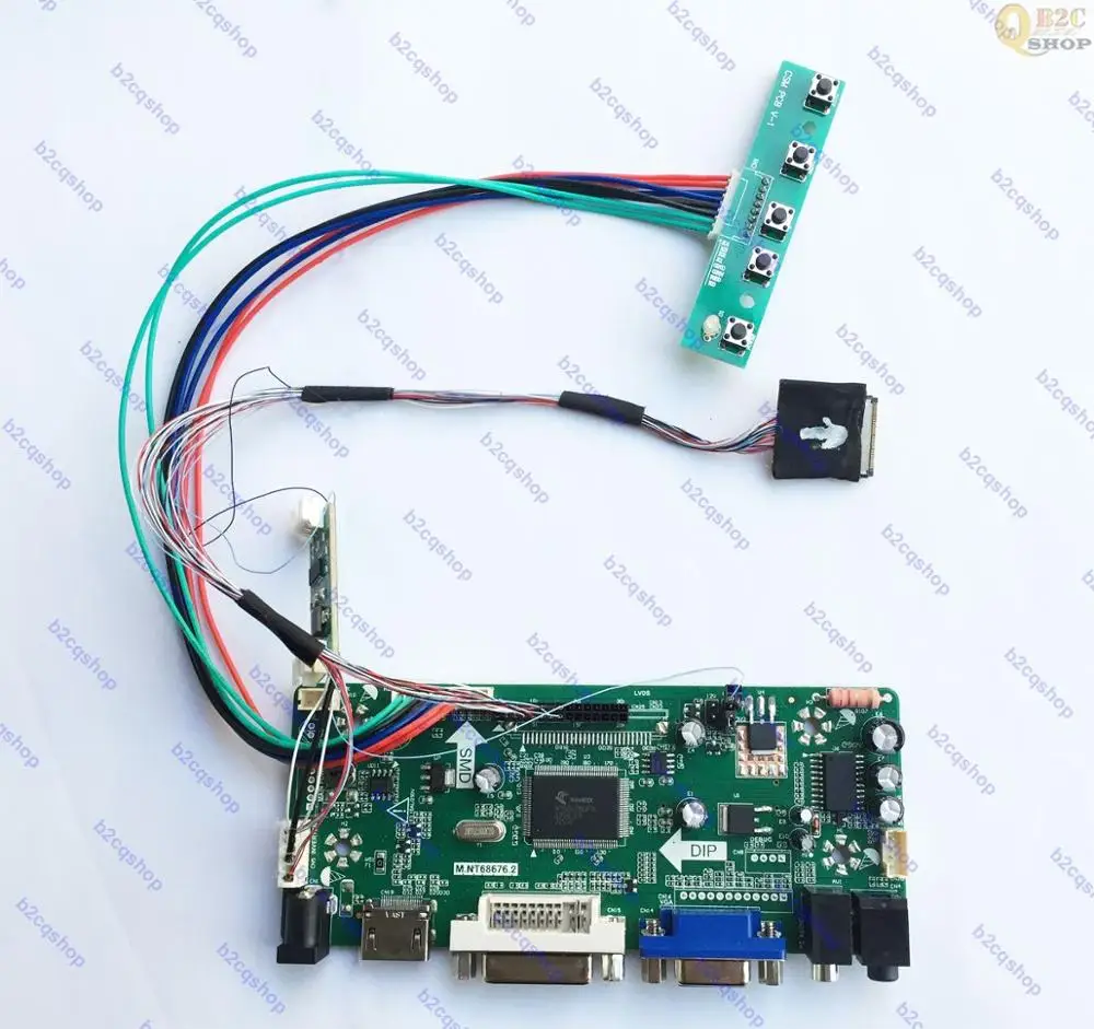 LCD Controller Board Kit LVDS converter monitor for LTN121AT04-001 Screen 1280X800 LTN121AT04 001 HDMI-compatible+DVI+VGA+Audio |