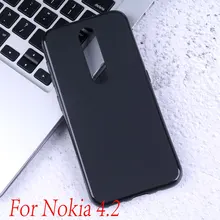 Nokia 4.2 Caso Capa De Silicone Macio TPU Pudim Matte Telefone Protector Shell Para Nokia 4.2 Capa Preta Coque 5.71 polegada