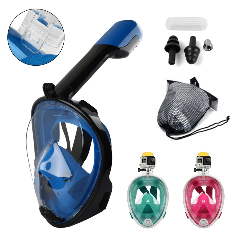 Маска для дайвинга первого поколения для взрослых, детский полностью сухой костюм для подводного плавания GoPro, очки силиконовый для