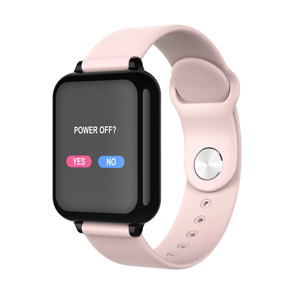 Умные часы LEMFO B57, шагомер, несколько циферблатов, пульсометр, фитнес, I5, умные часы для мужчин и женщин, для Apple Watch, IOS, Android - Цвет: Pink