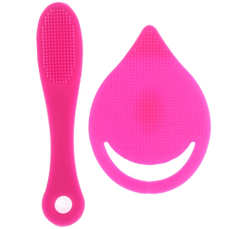 2 шт. силиконовых кейсов для чистки лица инструменты массаж ExfoliatingFacial пилинг щеточка для чистки стиральная машина - Цвет: DRS