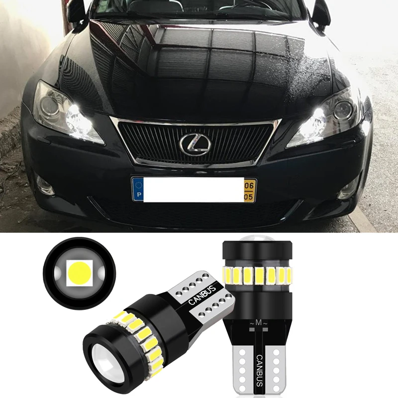 

2x Car Styling For Lexus RX300 IS250 GS300 RX330 GX470 IS200 RX350 NX RX IS CT200h T10 W5W No Error LED Side Wedge Parking Light