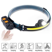 

Zoom Induction Headlamp Rechargeable COB Headlamp LED Flashlight Waterproof Powerful Headlight Outdoor Fishing Camping Lantern
