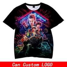 Г. Детская футболка с 3D принтом «странные вещи» модная весенне-летняя футболка с короткими рукавами «странные вещи» г. Harajuku/Повседневная