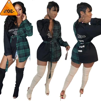 

Spring Autumn Women Korean Style Harajuku Tops Vintage Plaid Patchwork Long Sleeve Casual Loose Long Shirt Blouse