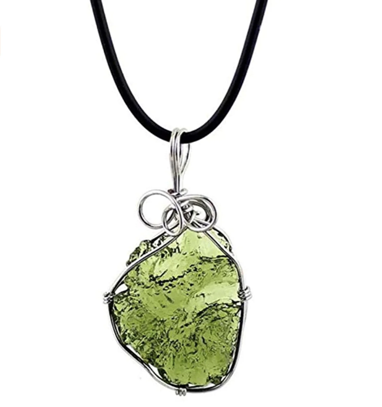 

Очаровательные 100% натуральные AAA 925 серебряные зеленые аэролиты Moldavite чешский хрустальный камень подвеска метеорит энергия + ожерелье