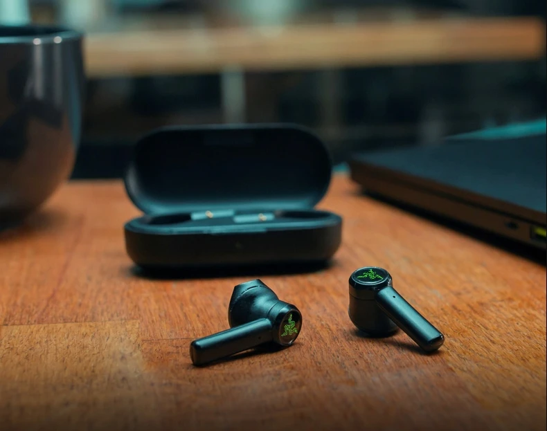 Authentic Razer Hammerhead True wireless Bluetooth earphones black TWS stereo sport headphone earbuds with Charging storehouse