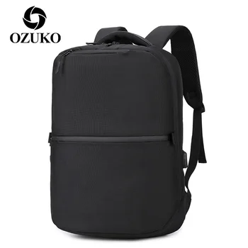

OZUKO Men Travel Laptop Backpack 15.6 Inch USB Charging Anti Theft BagPack Male Multifunction Schoolbag Waterproof Bags Mochila