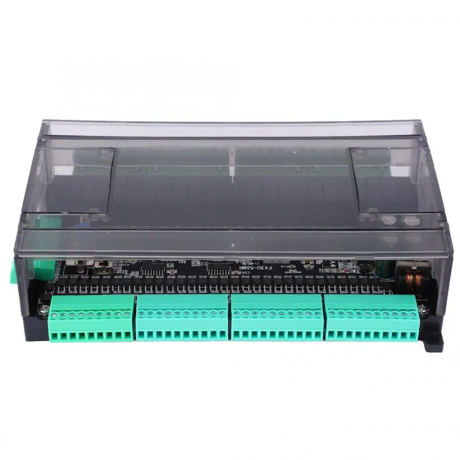 

FX3U-56MR Anti-Interference High 32 Point Input 24 Relay Output PLC Board with Housing DC24V