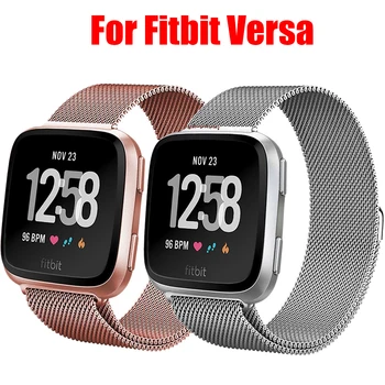 

Watch Bands for Fitbit Versa Bands for Women Men Milanese Loop Steel Metal Replacement Bracelet Strap for Fitbit Versa 2