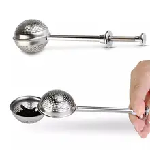 

Ball Shaped Tea Infuser Stainless Steel Tea Strainer Push Style Tea Infuser Strainer Tea Infuser Tool