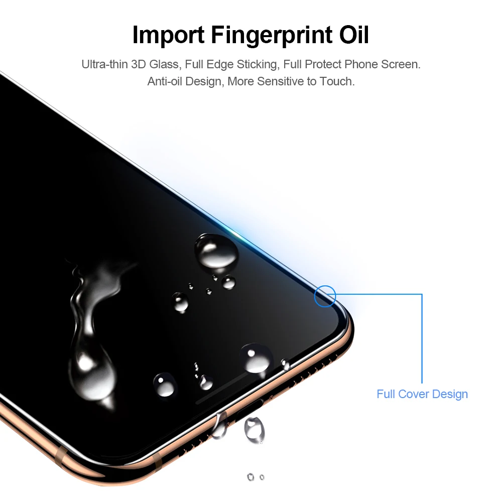 Закаленное стекло Meeker для iphone 7 8 plus X XS max XR стекло 3D антибликовое полное покрытие Защита экрана для iphone X XR XS MAX