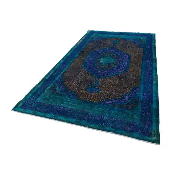 

190x333 Cm Purple Handmade Over Dyed Rug-6x11 Ft