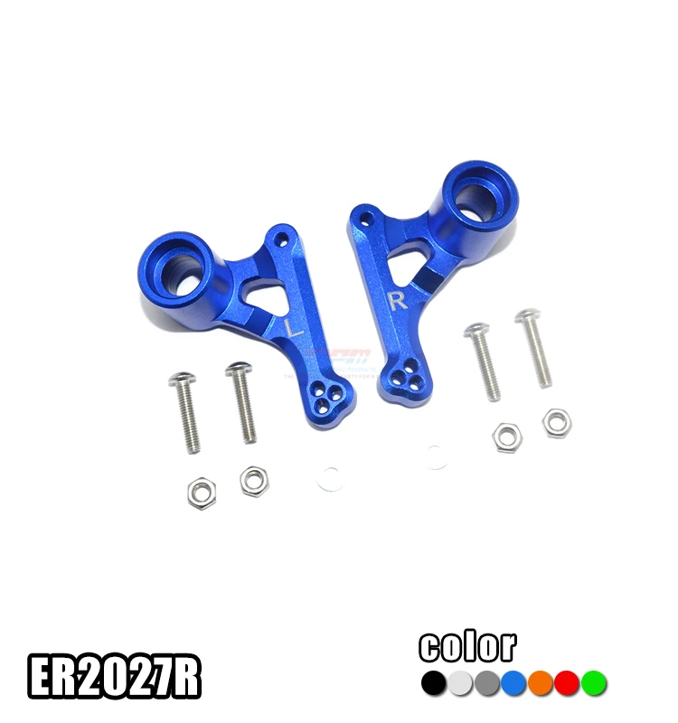 GPM Aluminum Front Suspension Arms For Traxxas E-Revo 2.0 VXL - Upper & Lower Set (4Pc), Blue, CNC