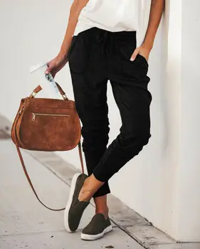 

New Women Jogger Pants Casual Dance Sport Fashion Loose Drawstring Sweatpants Sports Soft Trousers S-XL Size