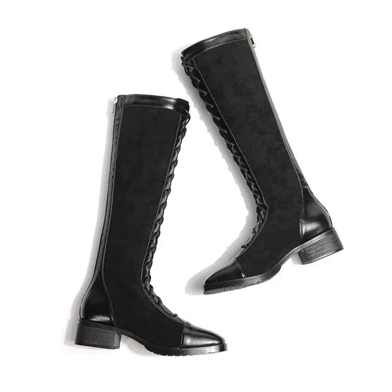 Bootee/ г. Женские ботинки на шнуровке Женская резиновая обувь непромокаемые Ботиночки женские пикантные ботфорты на высоком каблуке с круглым носком, роскошные