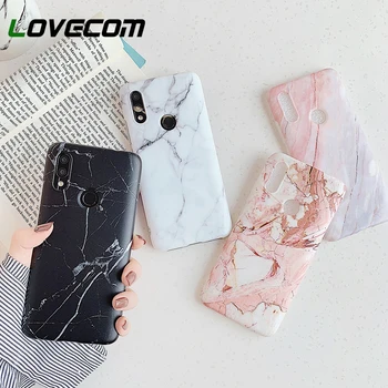 

LOVECOM Classical Cracked Marble Texture Phone Case For Xiaomi Redmi 7 Note 7 8 Pro Matte Soft IMD Phone Back Cover Cases Gift