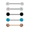 2pcs Titanium Nipple Piercing Heart Barbell 14G Opal Nipple Shield Flower Charming Nipple Rings For Women Body Piercing Jewelry ► Photo 3/6