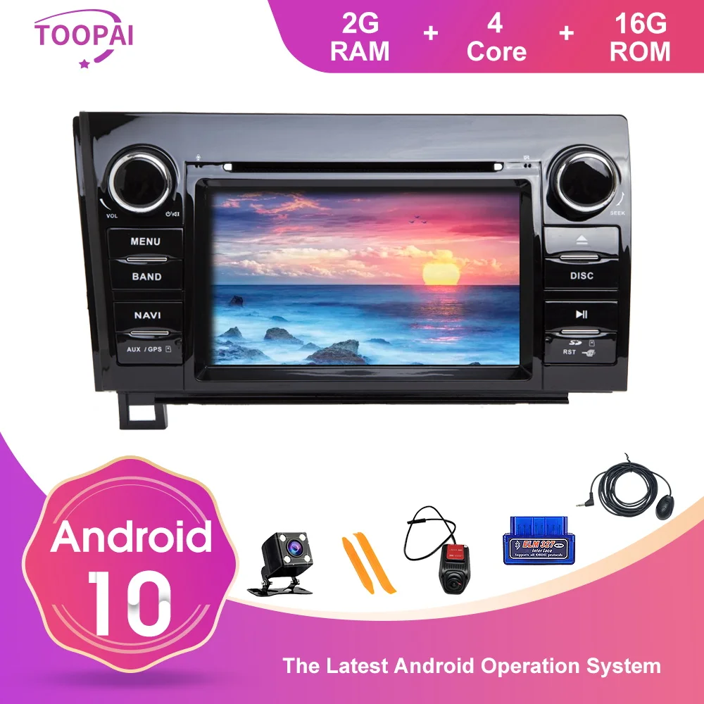 TOOPAI Android 10 для Toyota Tundra Sequoia 2007 2008 2009 2010 2012 2013 автомобильное радио стерео GPS