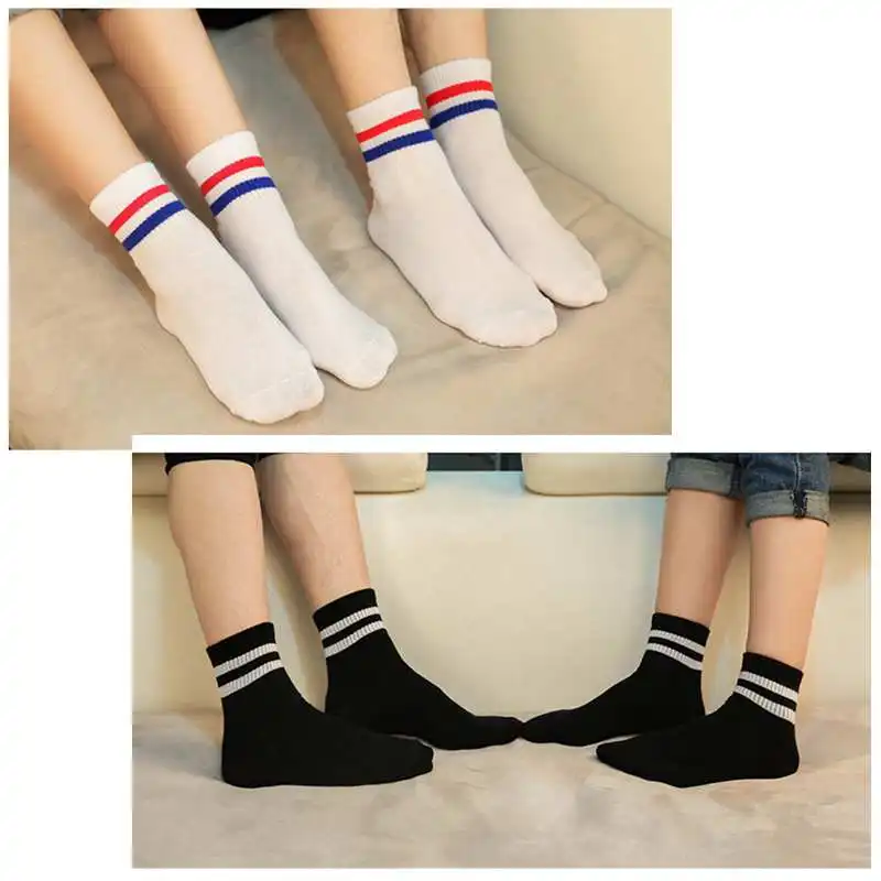 5 Pairs Sports Socks Women Men Funny Cute School Girls Cotton Loose Striped Socks Colorful Women Sox Harajuku Designer Retro