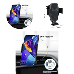 Chargeur rapide Durable avec coussin en Silicone 10W, fixation automatique, chargeur sans fil pour voiture, support de téléphone 