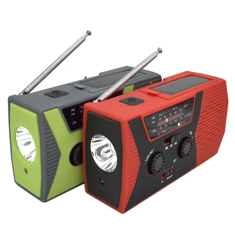 

Emergency Solar Hand Crank Weather AM/FM/NOAA Radio SOS Power Bank LED USB Charger LED Flashlight