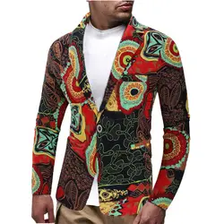 JAYCOSIN винтажный этнический блейзер тонкая куртка мужская брендовая Деловая одежда Slim Fit Мужская брендовая одежда 2019 осеннее пальто blazzer 9801