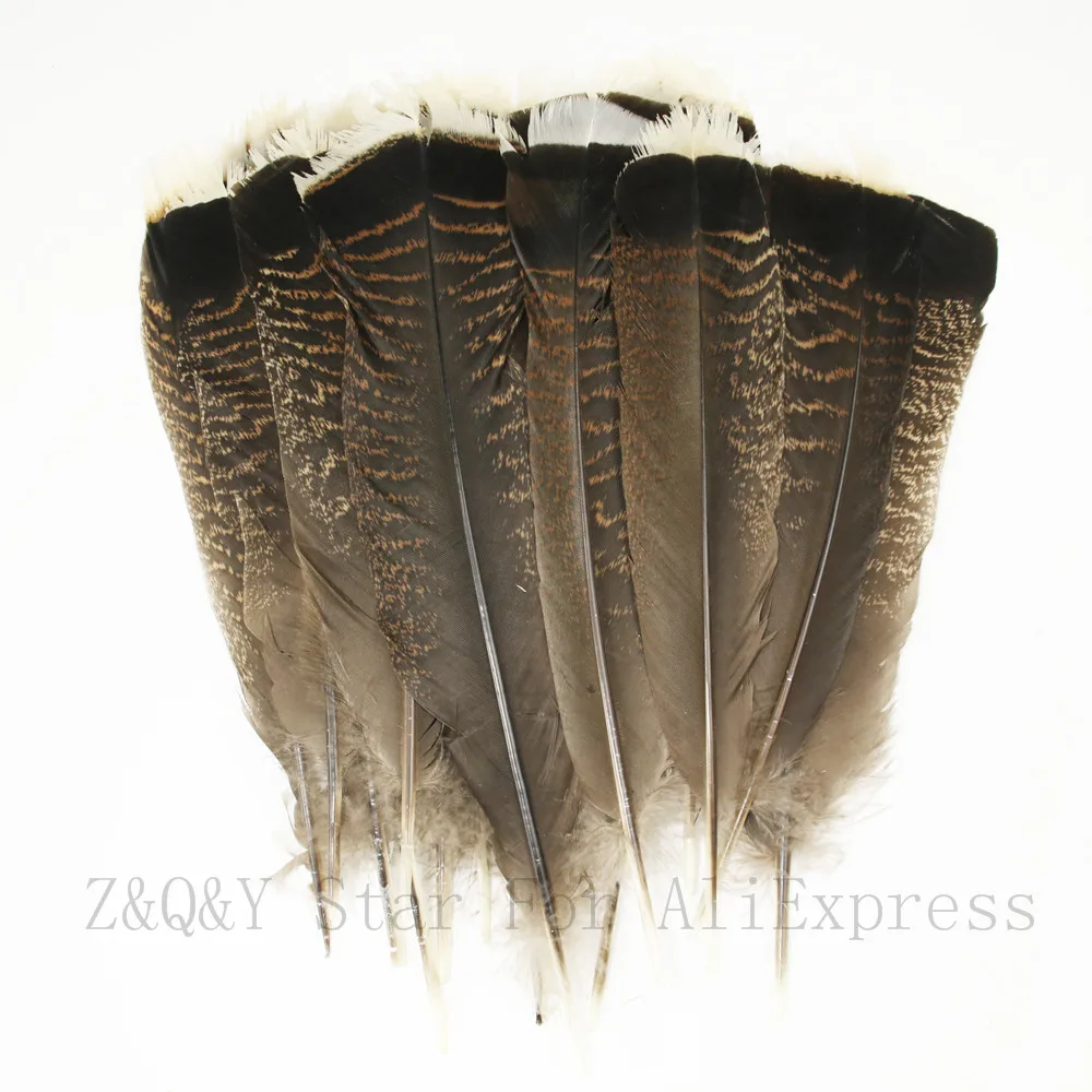 

Натуральные плоские перья индейки, 25-40 см (10-16 дюймов), 10-100 шт.