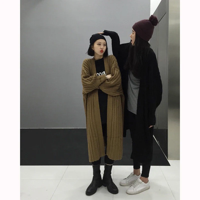 Осенний кардиган длинная одежда вязаный свитер женские свитеры Manteau Femme Hiver Sueter Mujer свитера Harajuku YL260