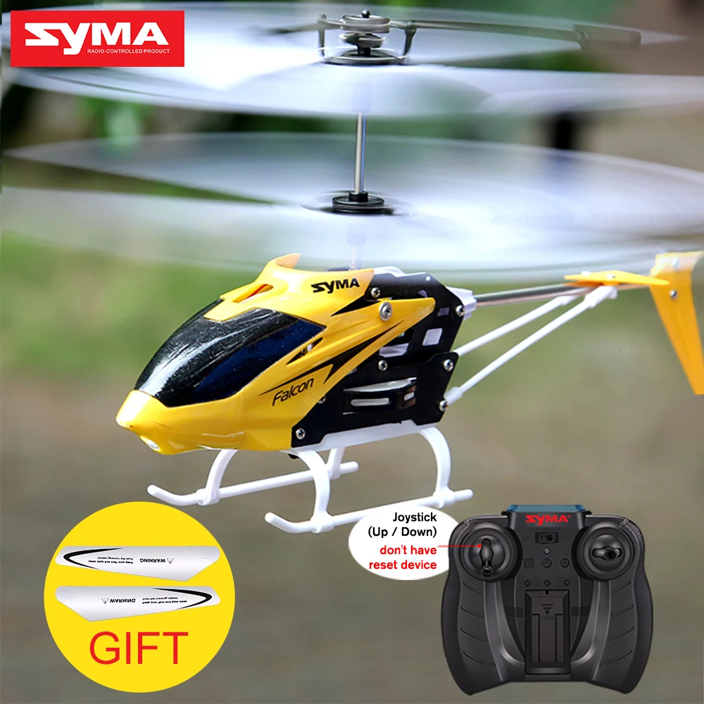 Günstig Syma Offizielle W25 RC Hubschrauber 2 CH 2 Kanal Mini RC Drone Mit Gyro Crash Beständig RC Spielzeug Für Jungen kinder Geschenk Rot Gelb