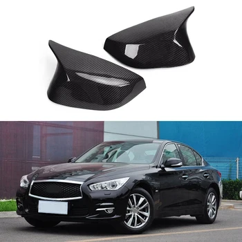 

2Pcs Carbon Fiber Side Rear View Mirror Cap Cover Replacement for Infiniti Q5 SQ5 14-17 Q60 2016 XQ30 2017 Q70 15-19