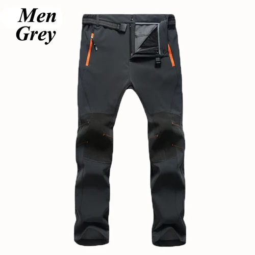 Зимняя водонепроницаемая куртка для мужчин, уличная внутренняя флисовая спортивная теплая брендовая куртка для кемпинга, походов, лыж, пеших прогулок, куртки для мужчин - Цвет: pant gray