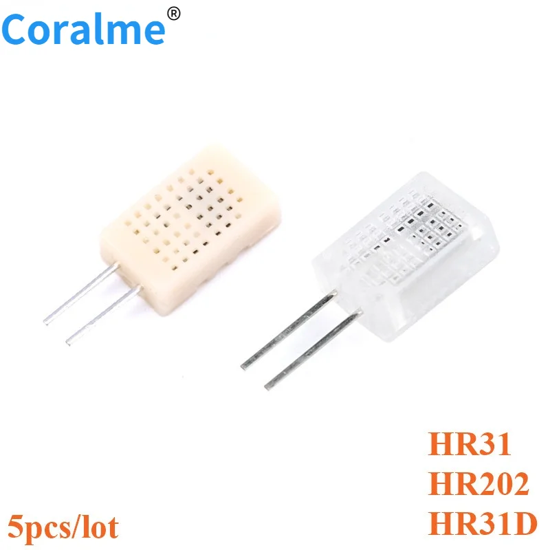 5pcs HR31 HR31D HR202 HR202L HJ3180B Hygrometer Humidity Sensor Sensitive Resistor Element Humidity Sensor Module with Case