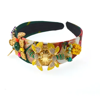 

2019 Korean Fashion Headdress Pin Top Spring hairband Floral Adult Hairband Small Bee Hair Accessories for Women