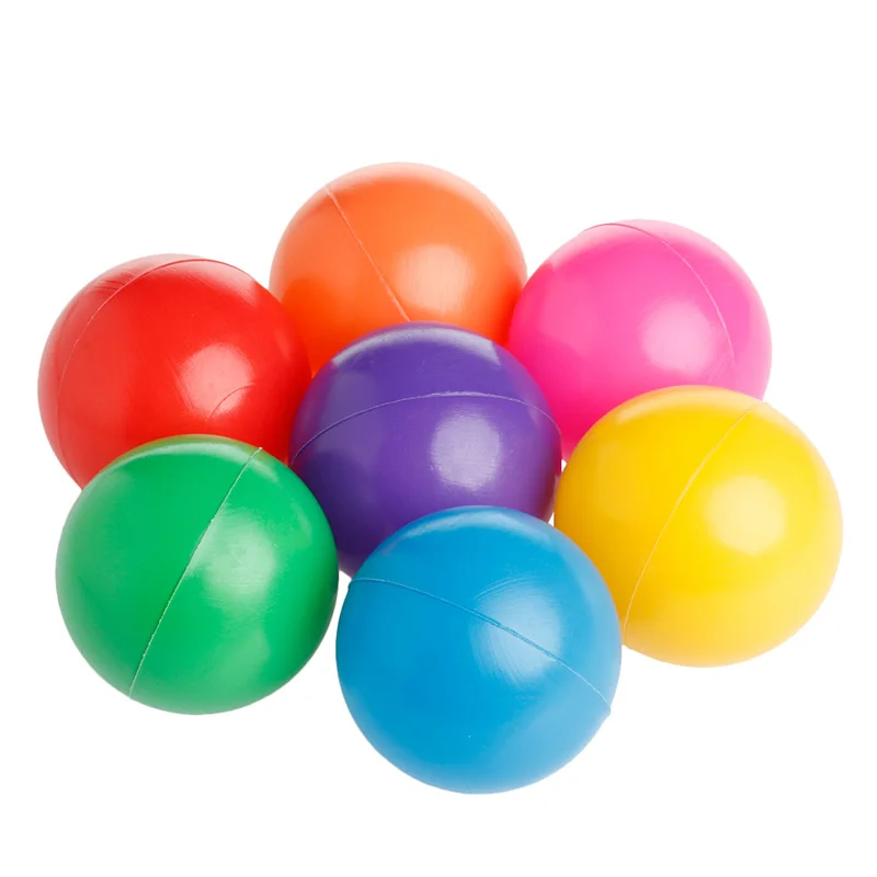 

50 Pcs Multicolor Baby Kid's Toy Ball Round Soft Plastic Ocean Ball 5.5CM R9JD