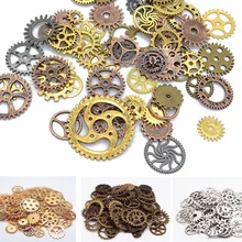 Lote de 100g de piezas Vintage Steampunk piezas para reloj de pulsera engranajes ruedas Steampunk mezcla de estilos 6 colores Steampunk Gear