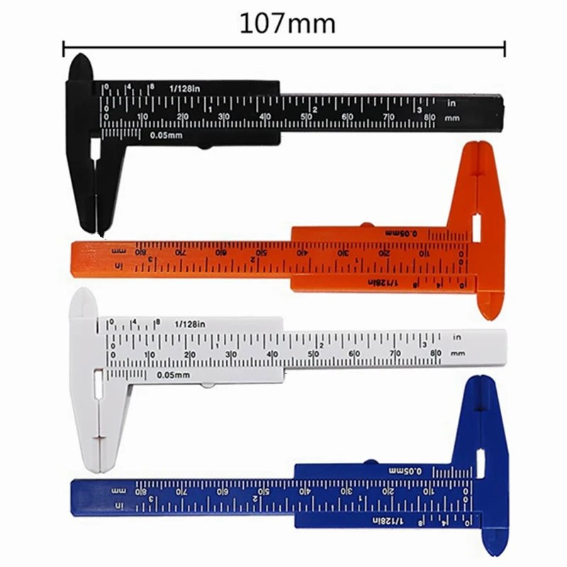 

80mm Mini Plastic Sliding Vernier Caliper Gauge Measure Tool Ruler